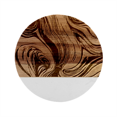 Rolling In The Deep Marble Wood Coaster (round) by GardenOfOphir