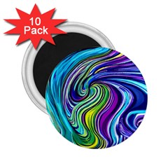 Waves Of Color 2 25  Magnets (10 Pack)  by GardenOfOphir