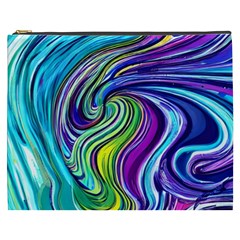 Waves Of Color Cosmetic Bag (xxxl) by GardenOfOphir