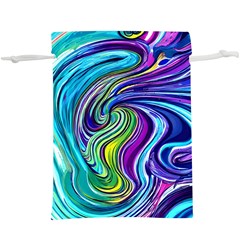 Waves Of Color Lightweight Drawstring Pouch (xl)