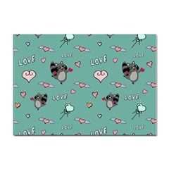 Raccoon Texture Seamless Scrapbooking Hearts Sticker A4 (100 pack)