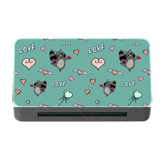 Raccoon Texture Seamless Scrapbooking Hearts Memory Card Reader with CF