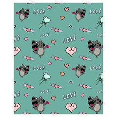 Raccoon Texture Seamless Scrapbooking Hearts Drawstring Bag (Small)