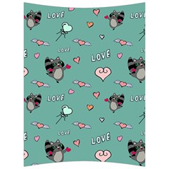 Raccoon Texture Seamless Scrapbooking Hearts Back Support Cushion