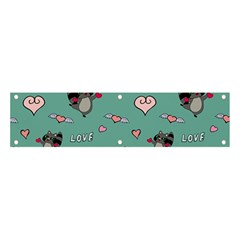 Raccoon Texture Seamless Scrapbooking Hearts Banner and Sign 4  x 1 