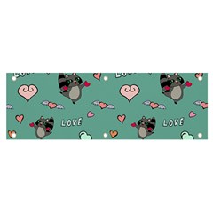 Raccoon Texture Seamless Scrapbooking Hearts Banner and Sign 6  x 2 