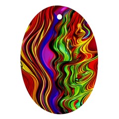 Swirls And Curls Ornament (Oval)