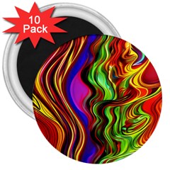 Swirls And Curls 3  Magnets (10 Pack) 