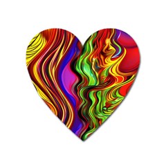 Swirls And Curls Heart Magnet by GardenOfOphir