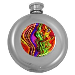 Swirls And Curls Round Hip Flask (5 Oz) by GardenOfOphir