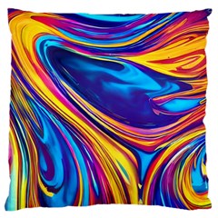 Dancing In The Liquid Light Large Cushion Case (one Side) by GardenOfOphir