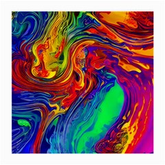 Waves Of Colorful Abstract Liquid Art Medium Glasses Cloth (2 Sides) by GardenOfOphir