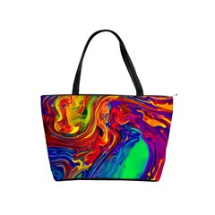 Waves Of Colorful Abstract Liquid Art Classic Shoulder Handbag