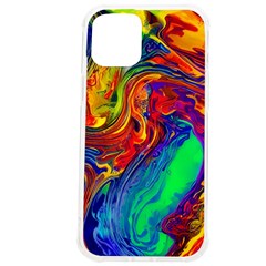 Waves Of Colorful Abstract Liquid Art Iphone 12 Pro Max Tpu Uv Print Case by GardenOfOphir