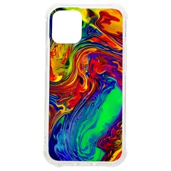 Waves Of Colorful Abstract Liquid Art Iphone 12 Mini Tpu Uv Print Case	 by GardenOfOphir