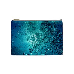 Nature Wallpaper Bubbles Water Bubbly Cosmetic Bag (medium) by Wegoenart