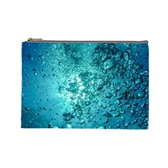 Nature Wallpaper Bubbles Water Bubbly Cosmetic Bag (large) by Wegoenart