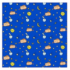 Cat Animals Sleep Stars Seamless Background Square Satin Scarf (36  X 36 ) by Wegoenart