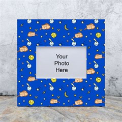 Cat Animals Sleep Stars Seamless Background White Box Photo Frame 4  X 6  by Wegoenart