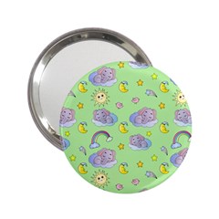 Elephant Sleeping Elephants Background 2.25  Handbag Mirrors