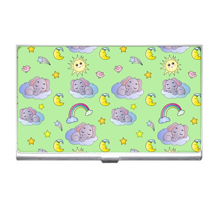 Elephant Sleeping Elephants Background Business Card Holder