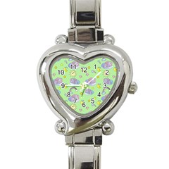 Elephant Sleeping Elephants Background Heart Italian Charm Watch