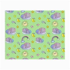 Elephant Sleeping Elephants Background Small Glasses Cloth (2 Sides)