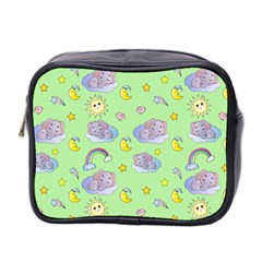 Elephant Sleeping Elephants Background Mini Toiletries Bag (two Sides) by Wegoenart