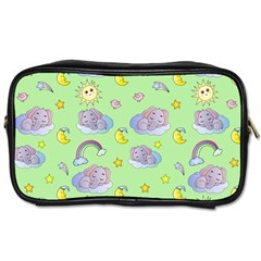 Elephant Sleeping Elephants Background Toiletries Bag (Two Sides)