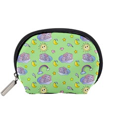 Elephant Sleeping Elephants Background Accessory Pouch (Small)