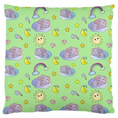 Elephant Sleeping Elephants Background Standard Premium Plush Fleece Cushion Case (One Side)