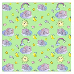 Elephant Sleeping Elephants Background Square Satin Scarf (36  X 36 ) by Wegoenart