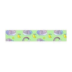 Elephant Sleeping Elephants Background Premium Plush Fleece Scarf (Mini)