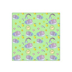 Elephant Sleeping Elephants Background Satin Bandana Scarf 22  x 22 