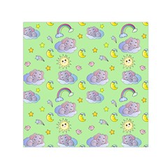 Elephant Sleeping Elephants Background Square Satin Scarf (30  x 30 )