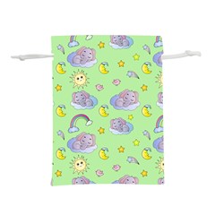 Elephant Sleeping Elephants Background Lightweight Drawstring Pouch (m) by Wegoenart