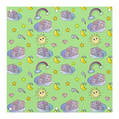 Elephant Sleeping Elephants Background Banner And Sign 3  X 3  by Wegoenart