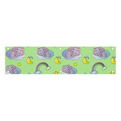 Elephant Sleeping Elephants Background Banner and Sign 4  x 1 