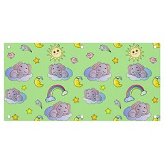 Elephant Sleeping Elephants Background Banner and Sign 4  x 2 