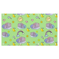 Elephant Sleeping Elephants Background Banner and Sign 7  x 4 