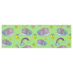 Elephant Sleeping Elephants Background Banner and Sign 12  x 4 