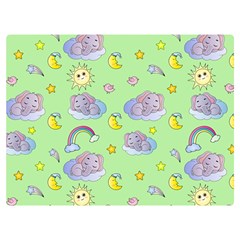 Elephant Sleeping Elephants Background Premium Plush Fleece Blanket (Extra Small)