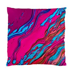 Colorful Abstract Fluid Art Standard Cushion Case (two Sides) by GardenOfOphir