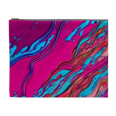 Colorful Abstract Fluid Art Cosmetic Bag (xl) by GardenOfOphir