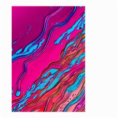 Colorful Abstract Fluid Art Small Garden Flag (two Sides) by GardenOfOphir