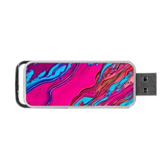 Colorful Abstract Fluid Art Portable Usb Flash (one Side) by GardenOfOphir
