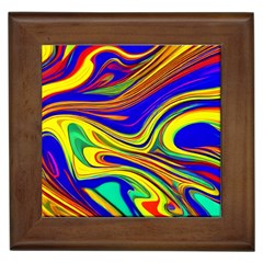 Contemporary Art Fluid Background Framed Tile by GardenOfOphir