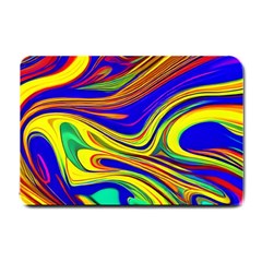 Contemporary Art Fluid Background Small Doormat by GardenOfOphir