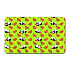 Watermelon Panda Background Wallpaper Magnet (rectangular)