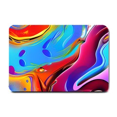 Abstract Fluid Art Small Doormat by GardenOfOphir